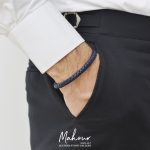 دستبند چرم بافت مردانه قفل مدل مکنتی کد MS1001 - Image 8