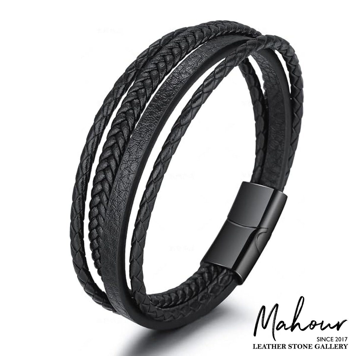 MS1006-1 دستبند چرم اسپرت مردانه کد MS1006 - Image 1