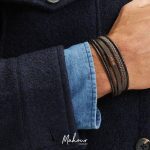 دستبند چرم اسپرت مردانه کد MS1028 - Image 4