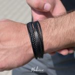 دستبند چرم اسپرت مردانه کد MS1028 - Image 2
