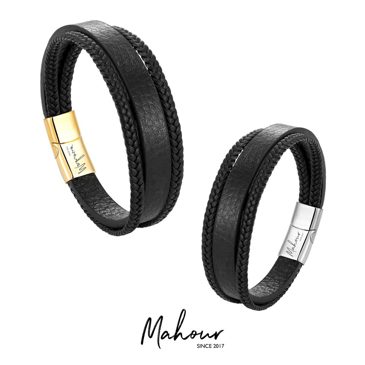 MS1032-4 دستبند چرم اسپرت مردانه کد MS1032 - Image 1