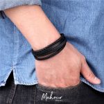 دستبند چرم اسپرت مردانه کد MS1033 - Image 2