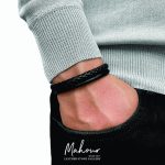 دستبند چرم اسپرت مردانه کد MS1051 - Image 2